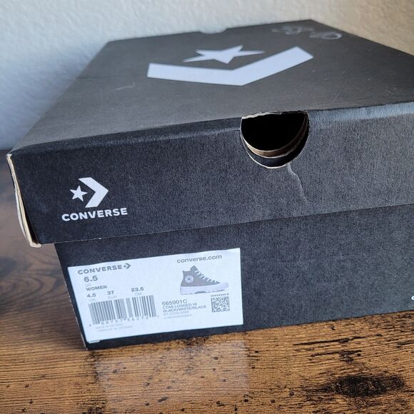 NIB Converse Chuck Taylor All Star High Top Platform Lugged Sneakers Black 6.5 - Picture 2 of 10